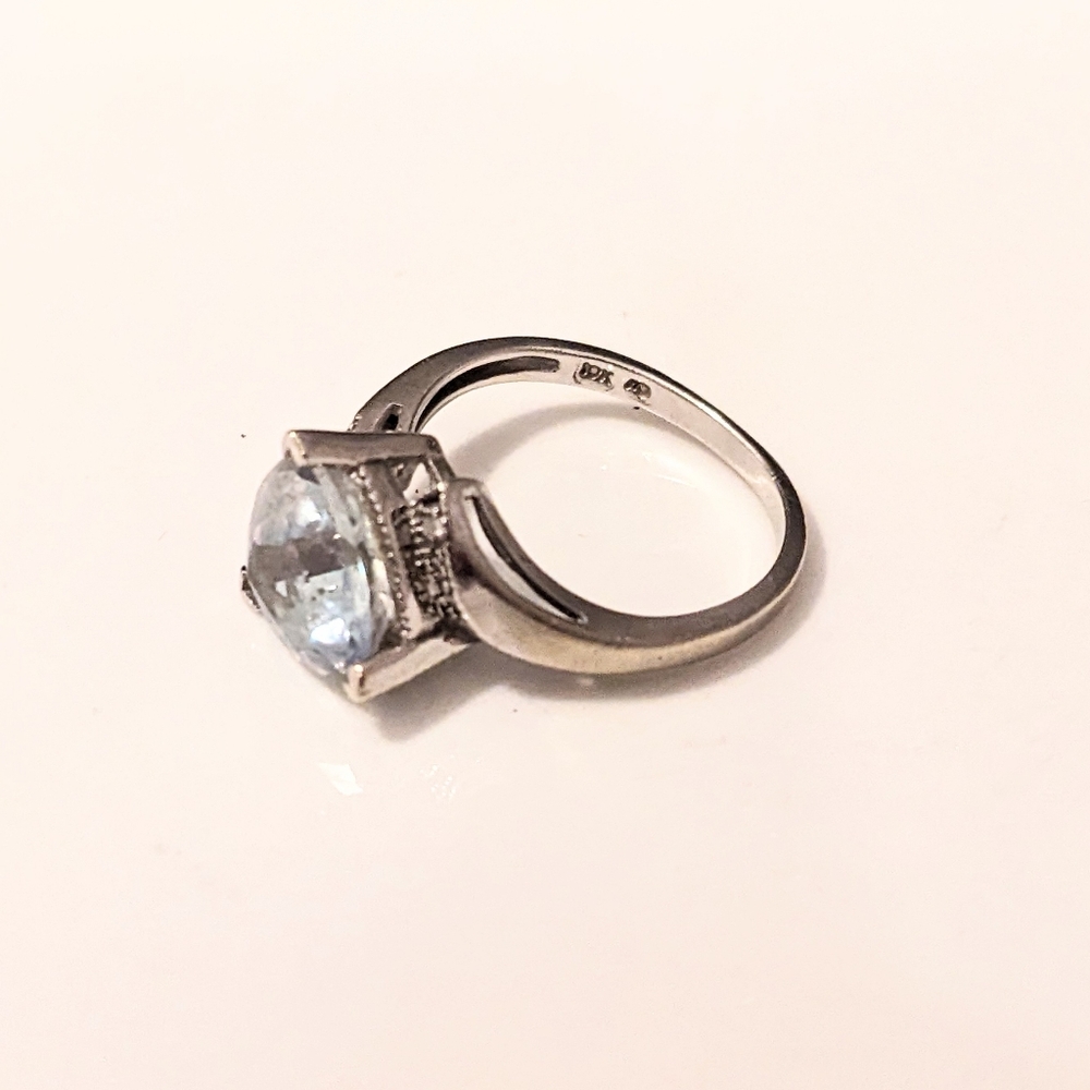 Sale! 10k Topaz Diamond Solid Gold Ring - image 5